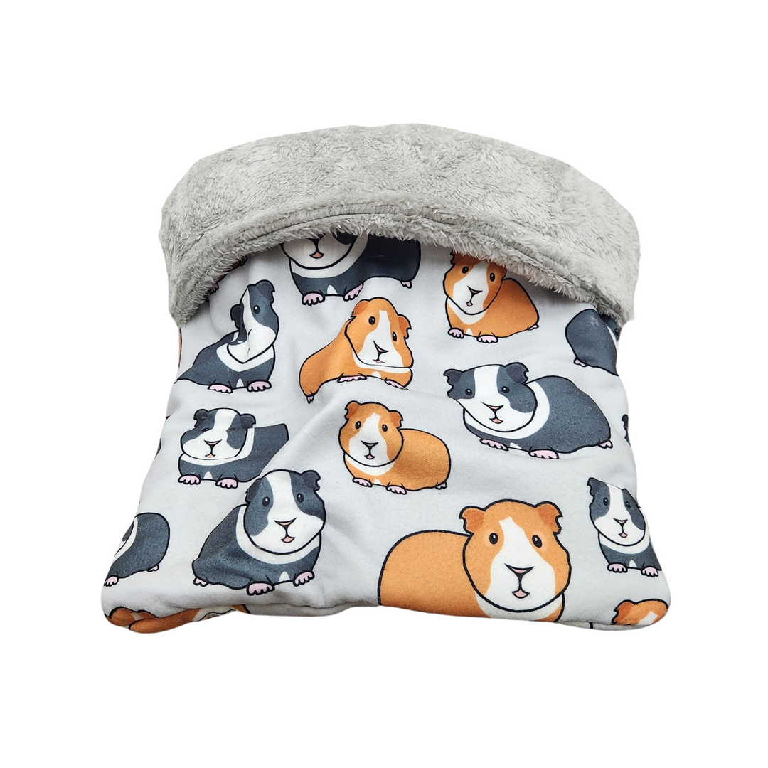 Stay Open Pillow Sack - Guinea Pigs on Gray (updated pattern)